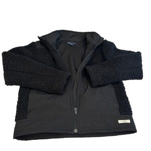 GAP‎ Kids Girls Fuzzy Jacket size large (10-11) Black
